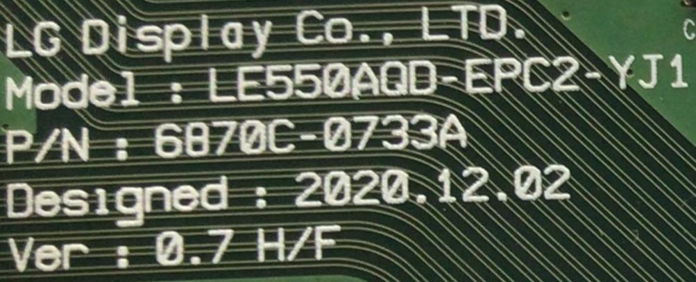T-CON PARA TV LG / NUMERO DE PARTE 6871L-6851A / 6870C-0733A / 6851A / NUMERO DE PANEL AC480AQY / MODELO OLED48A1PUA - Imagen 2